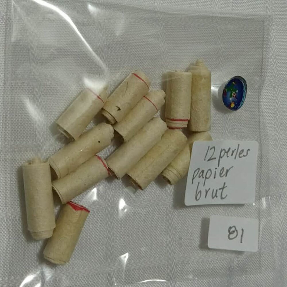 One-of-a-kind handmade/hand rolled paper beads/jewelry making/craft supplies/DIY